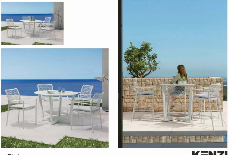 ست بار کلاب میز و صندلی باری وارداتی درجه یک مناسب فضای باز ویلا باغ . مقاوم دربرابر عوامل محیطی آب اشعه خورشید باران